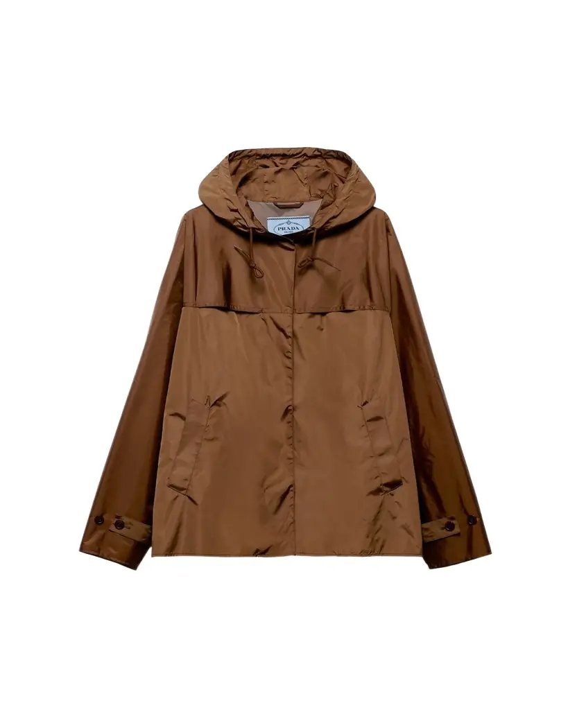Prada Hooded Drawstring Nylon Jacket