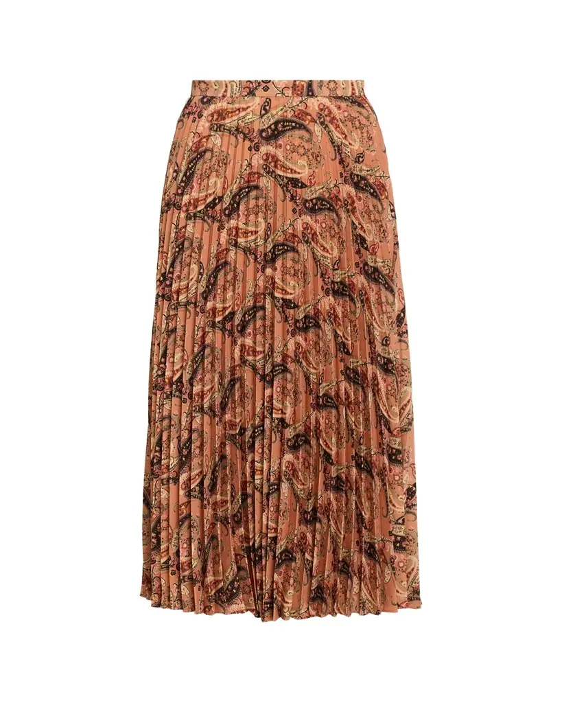 Etro Pleated Paisley Maxi Skirt