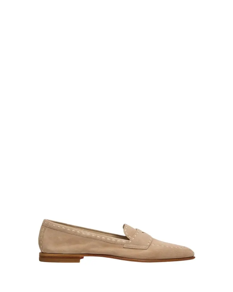 Santoni Marlene Suede Penny Loafers