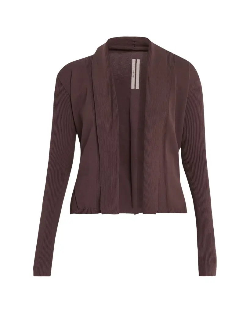 Rick Owens Naska Rib Knit Open Cardigan