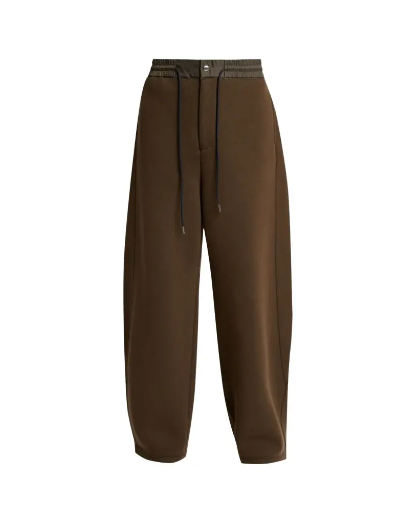 SACAI Men's Sponge Barrel-Leg Sweatpants