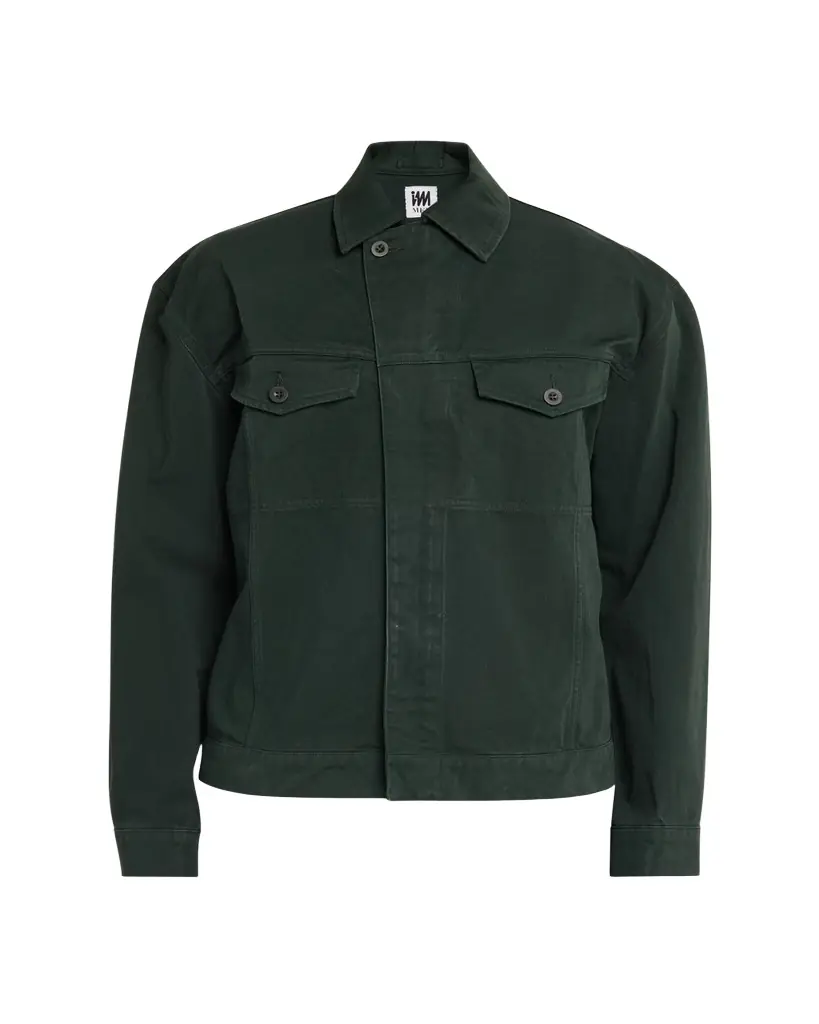 IM MEN Men's Cotton Full-Zip Trucker Jacket