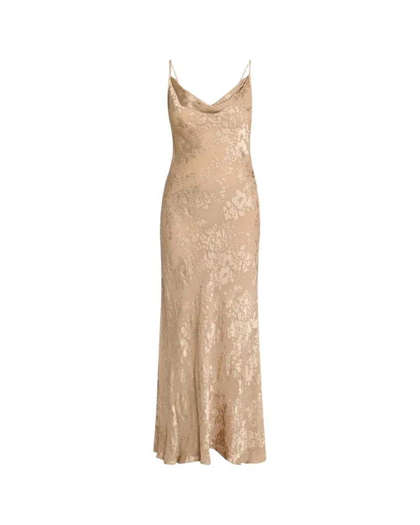 L'Agence Christine Burnout Satin Gown