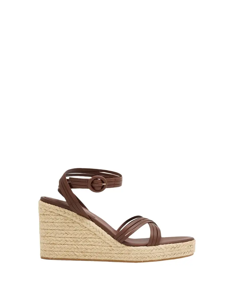 Gianvito Rossi 70mm Strappy Leather Espadrille Platform Sandals