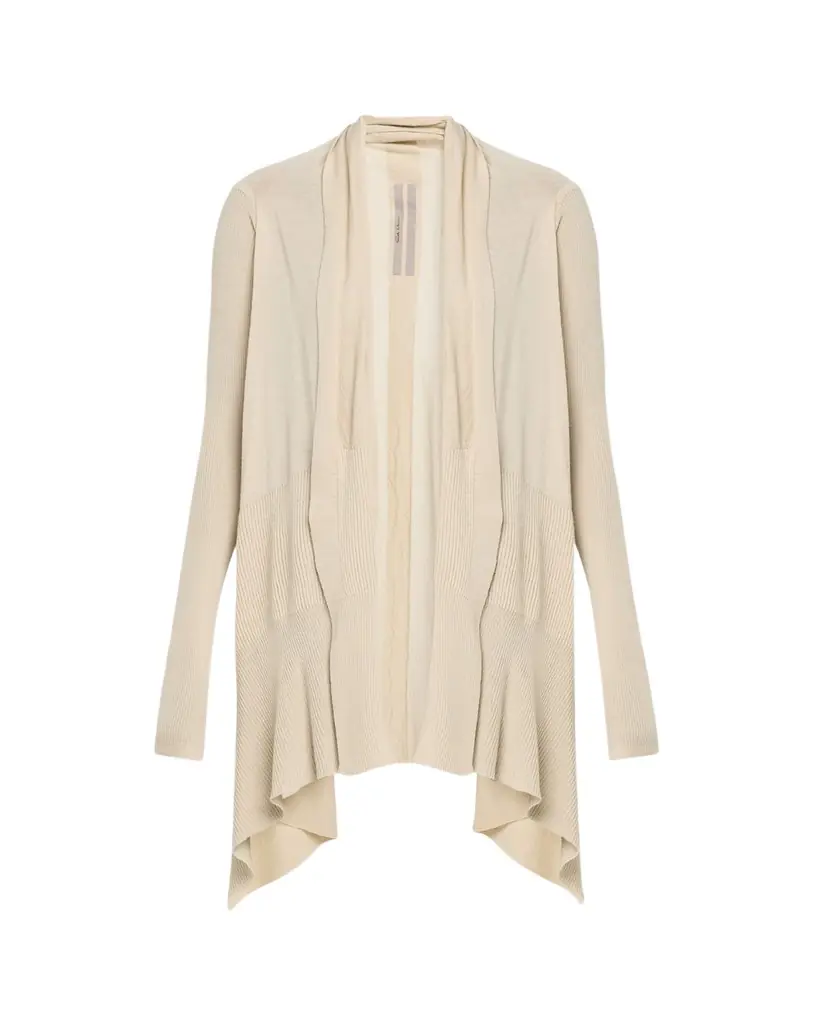 Rick Owens Wool Rib Wrap Cardigan