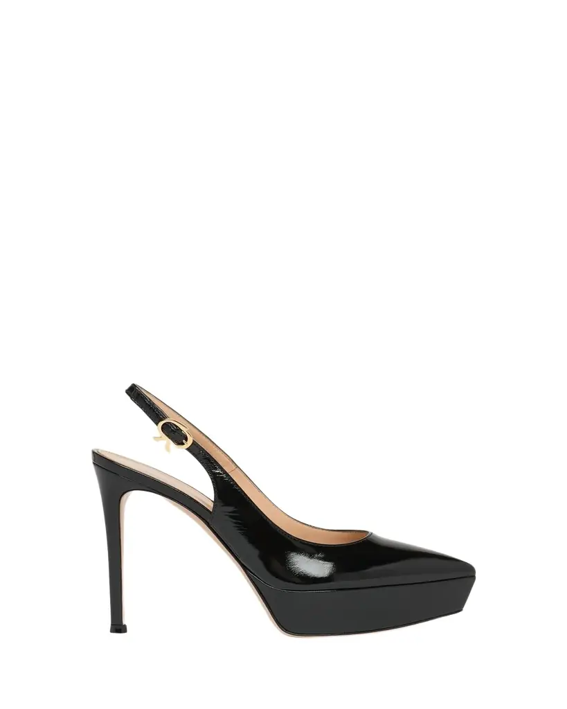 Gianvito Rossi 85mm Dasha Patent Leather Platform Slingback Pumps