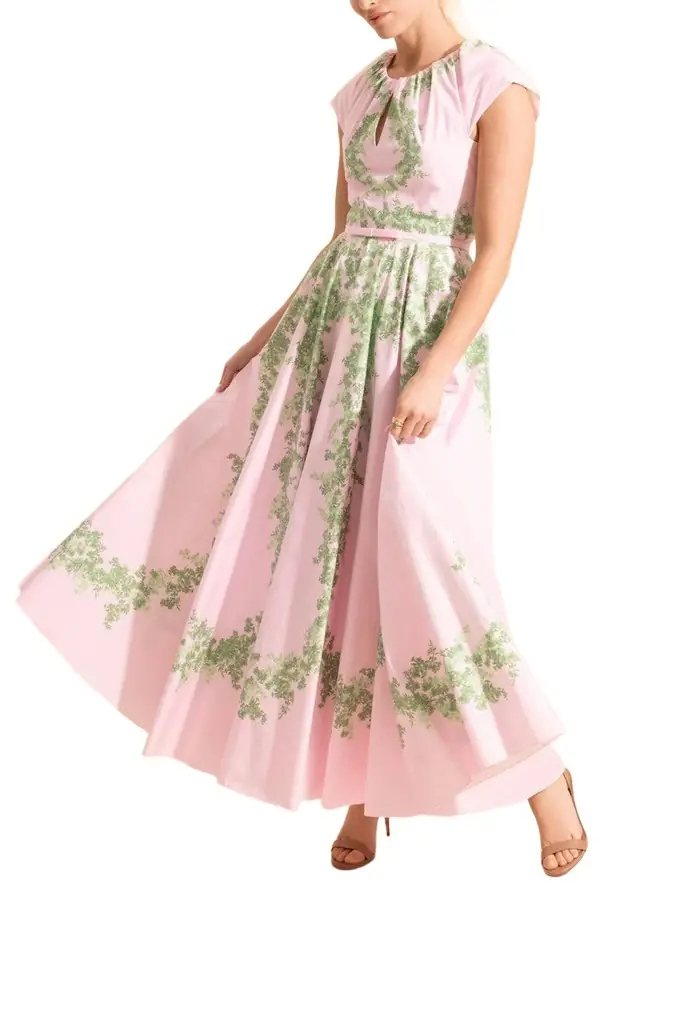 Giambattista Valli Floral Cap Sleeve Garland Dress