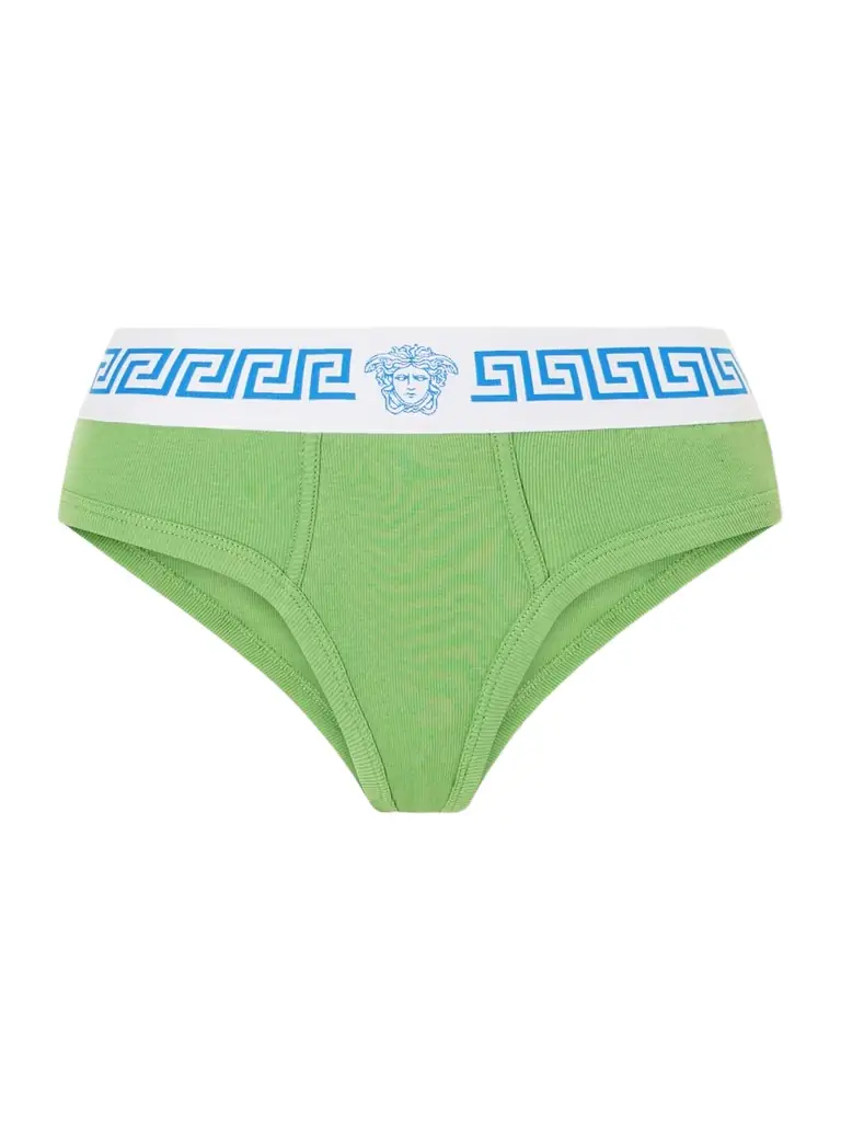 Versace Ribbed Cotton-blend Jersey Briefs