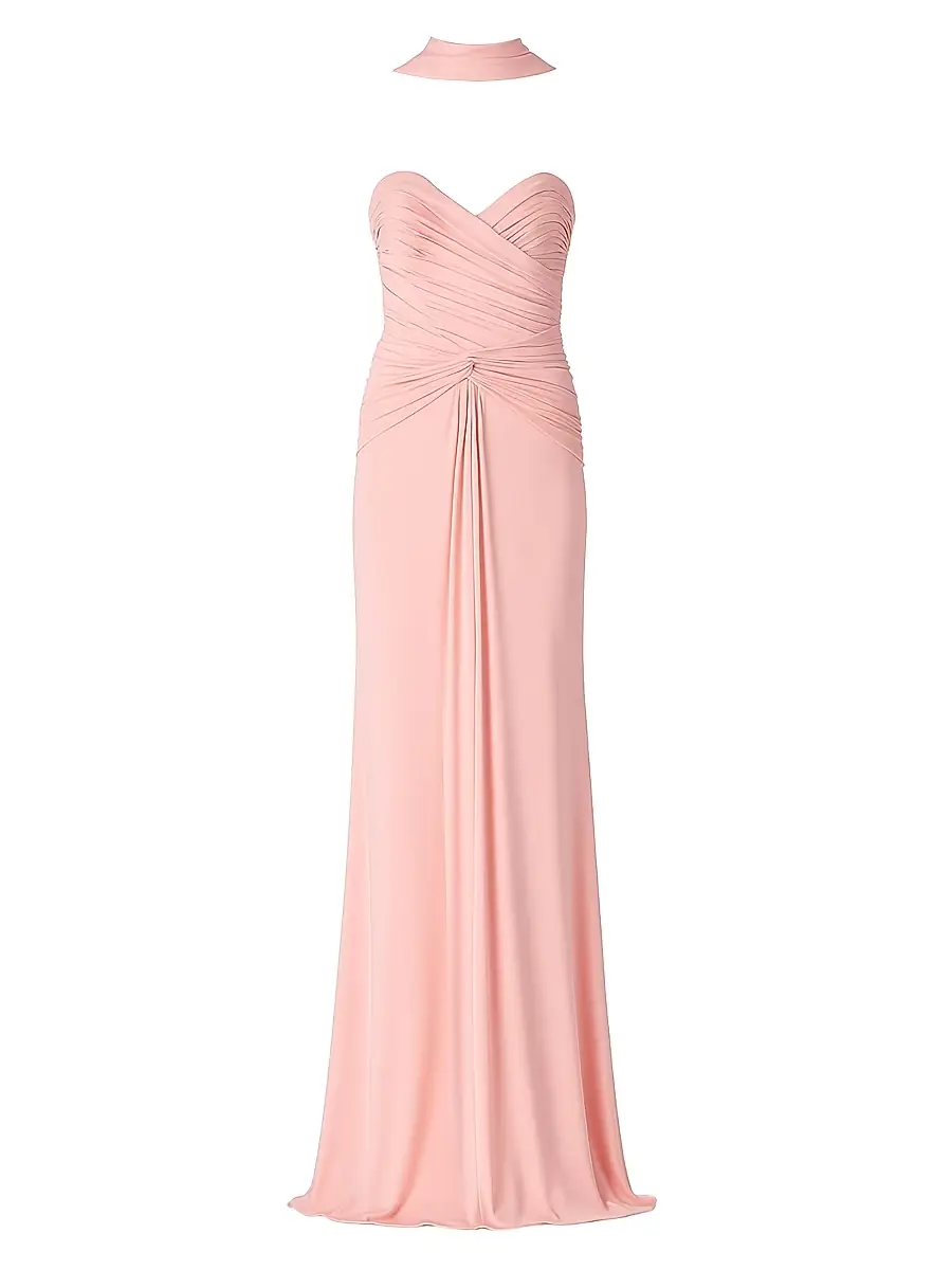 The New Arrivals Ilkyaz Ozel Women's Amanda Fantasme Gathered Jersey Gown - Glossia