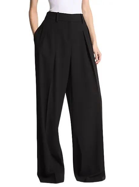 Michael Kors Collection Pleated Wool Trousers