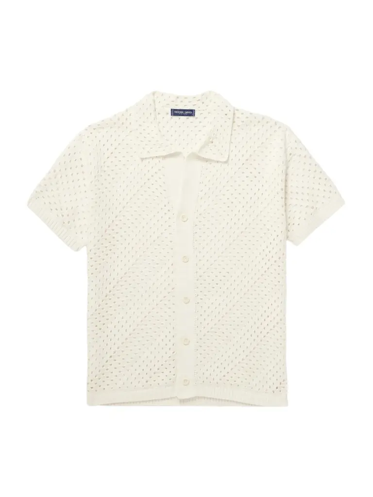 Frescobol Carioca Pinto Crocheted Cotton Shirt - Men