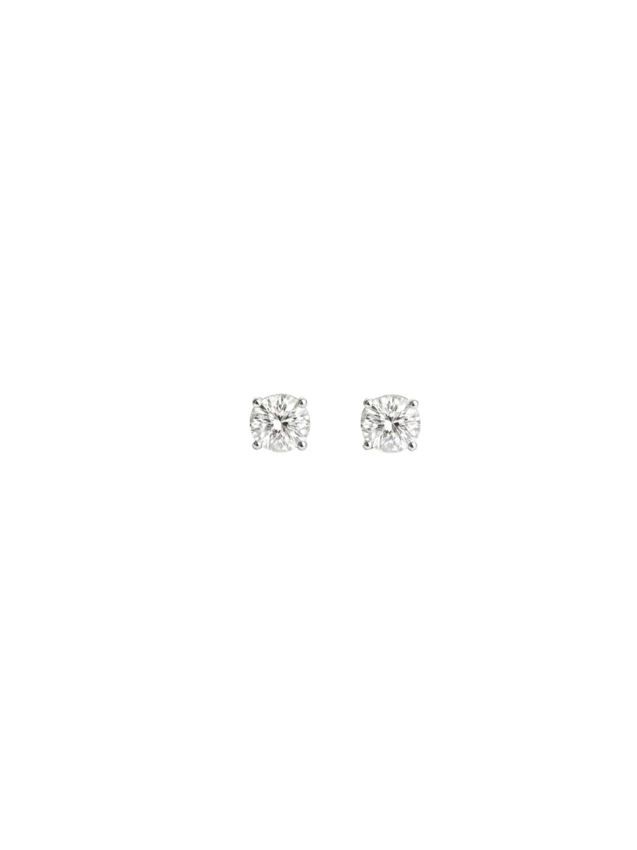 Wish Fine Jewelry 1.58ct Diamond 18K Gold Illusion Set Stud Earrings
