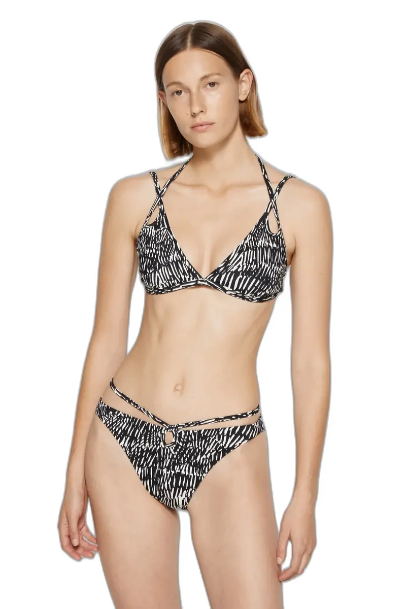 Simkhai Aliana Printed Bikini Top