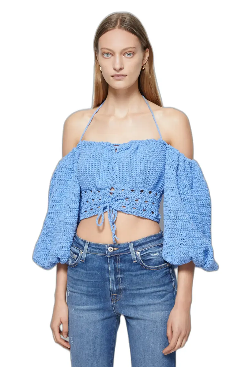 Simkhai JS x Elexiay Crochet Top