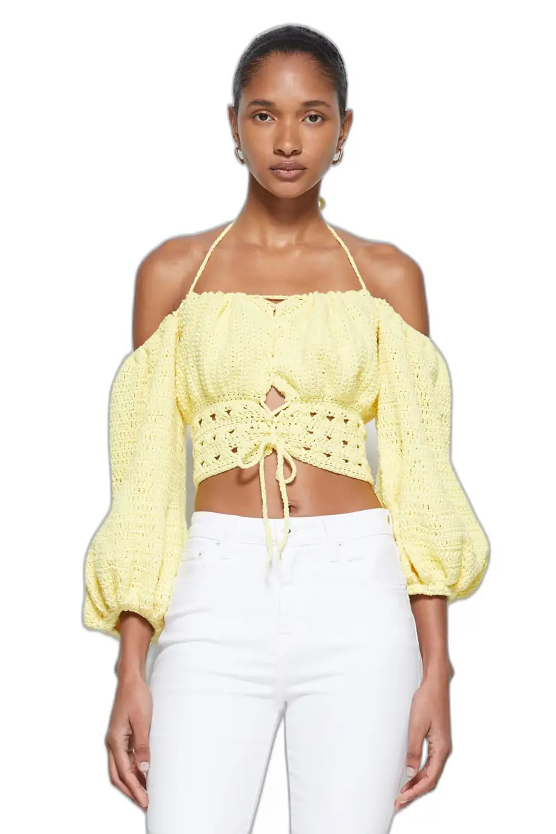 Simkhai JS x Elexiay Crochet Top