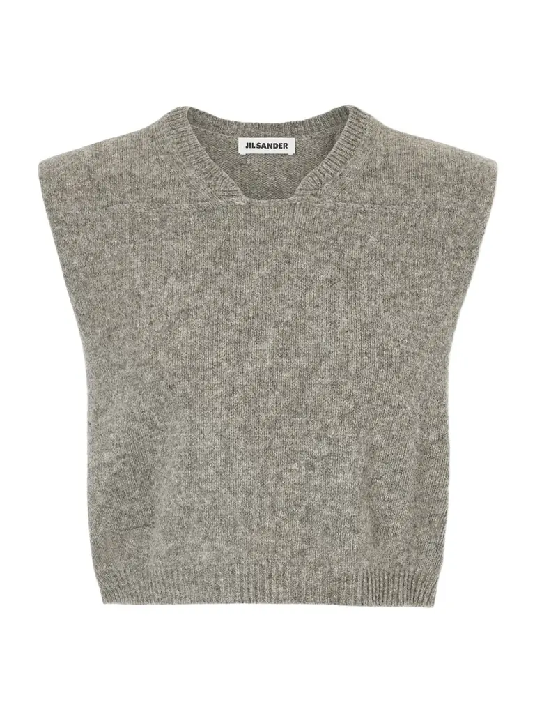 Jil Sander Cropped Wool-blend Sweater Vest
