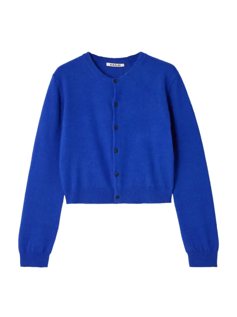 Auralee Brushed Cashmere And Cotton-blend Cardigan