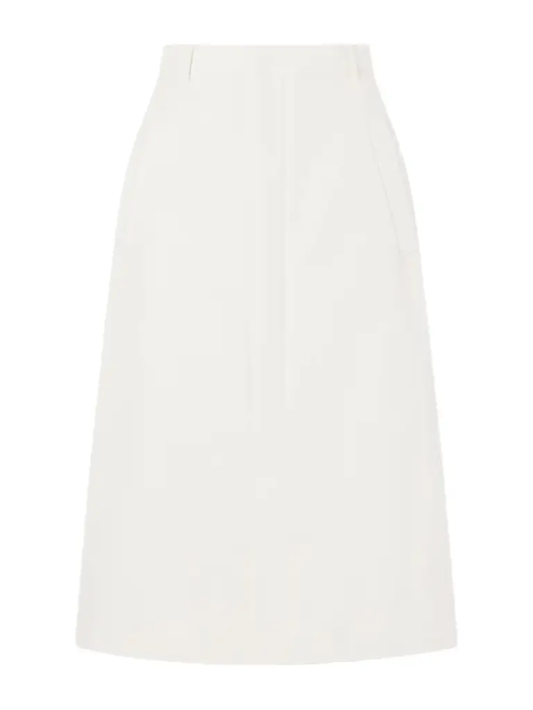 Auralee Wool, Cotton And Linen-blend Skirt