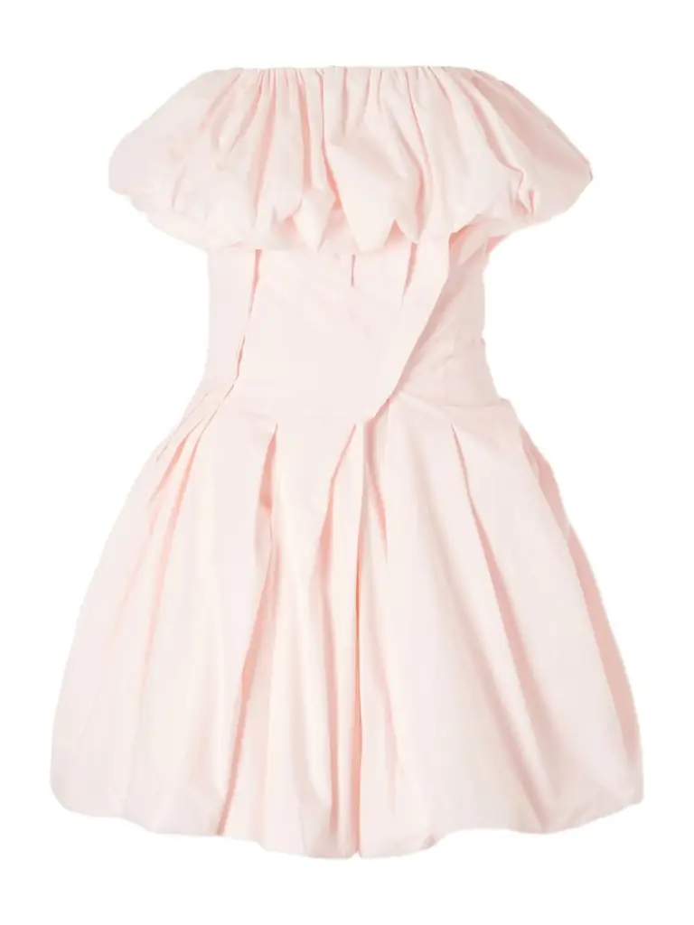 Magda Butrym Tiered Gathered Cotton-poplin Mini Dress