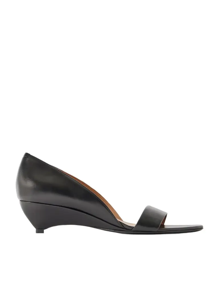 Jil Sander Leather Wedge Sandals