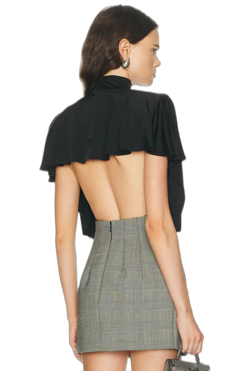 Mugler Draped Backless Bodysuit