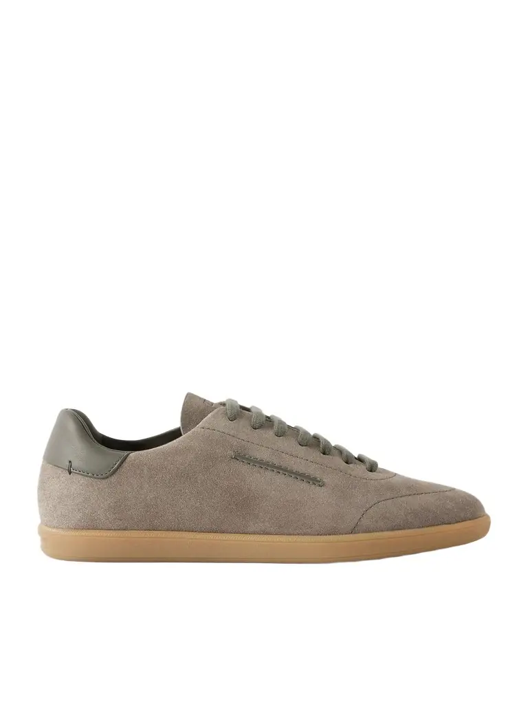 Zegna 232 Leather-Trimmed Suede Sneakers - Men