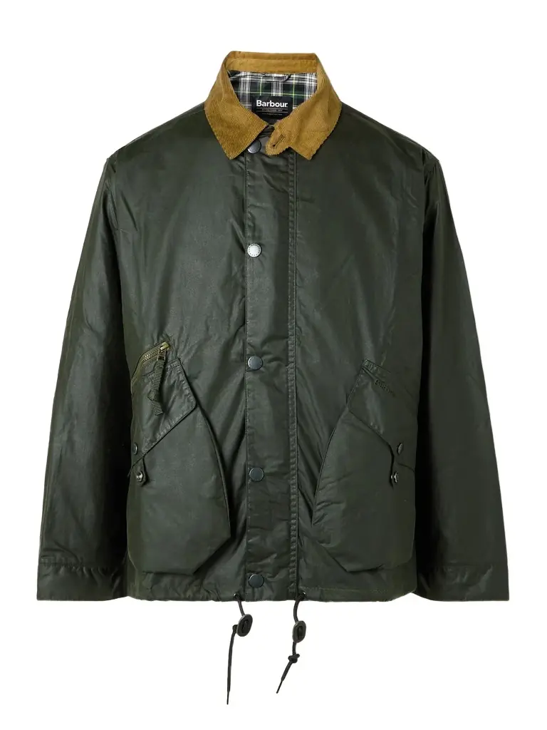 Barbour Modified Endurance Corduroy-Trimmed Waxed-Cotton Jacket - Men