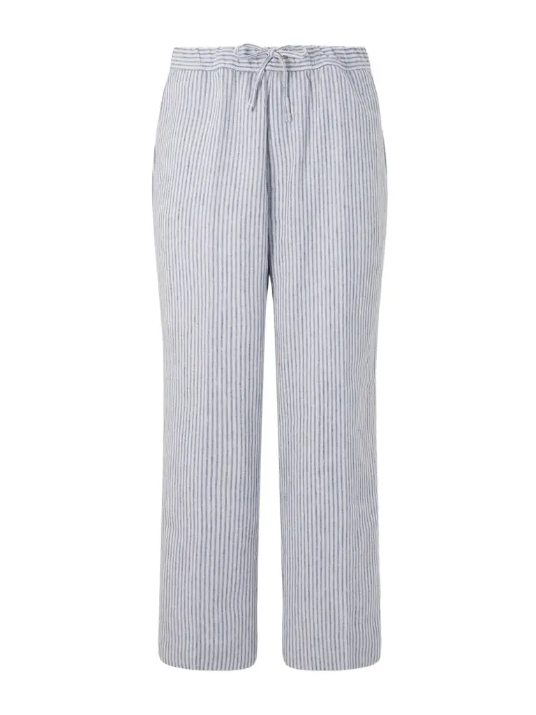 OFFICINE GÉNÉRALE Nilson Straight-Leg Striped Linen and Cotton-Blend Trousers - Men