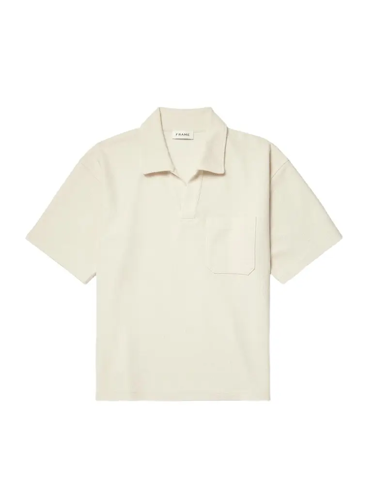 Frame Textured Cotton-Blend Polo Shirt - Men