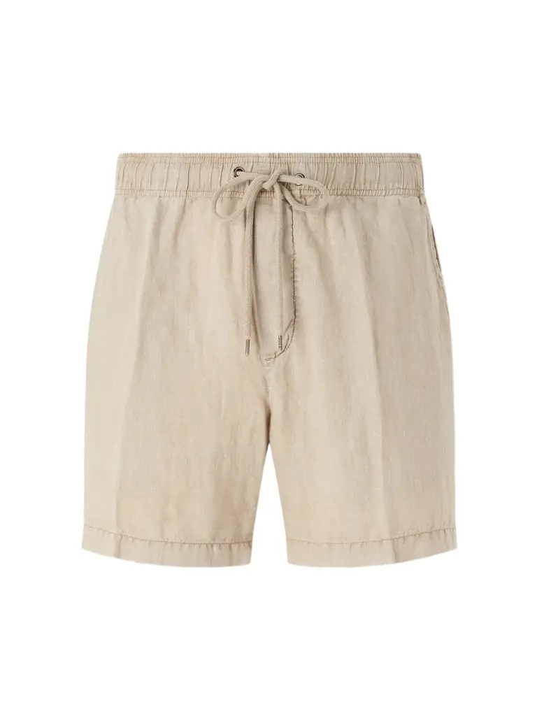 James Perse Straight-Leg Garment-Dyed Linen Drawstring Shorts - Men