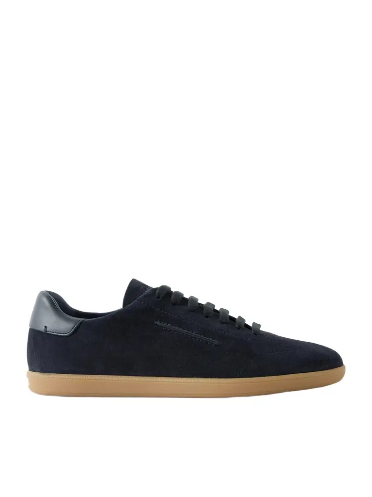 Zegna 232 Leather-Trimmed Suede Sneakers - Men