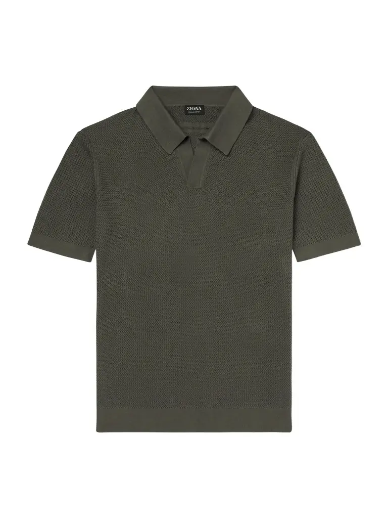 Zegna Slim-Fit Cotton-Piqué Polo Shirt - Men