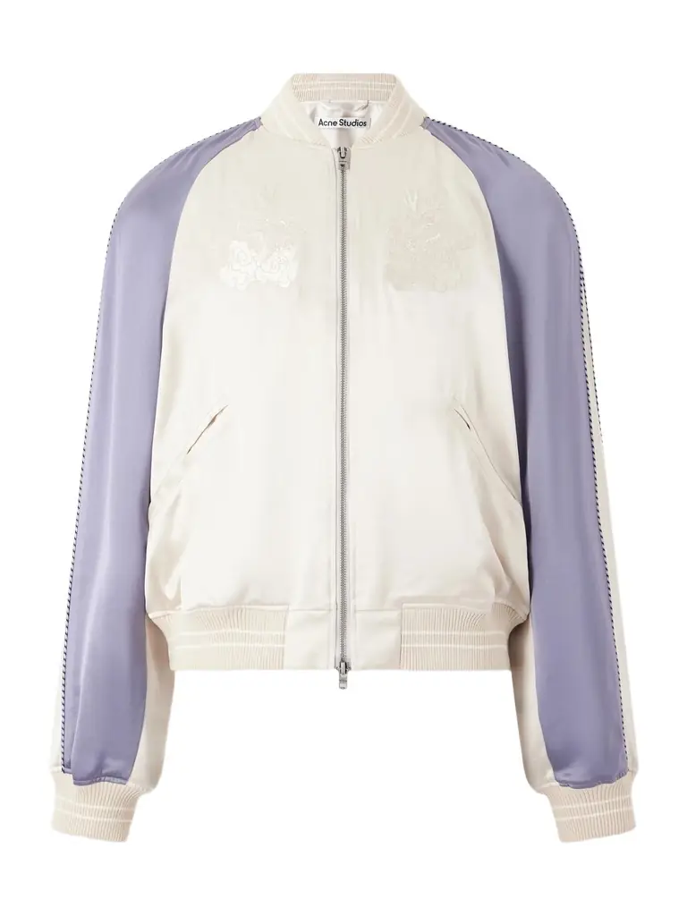 Acne Studios Oskol Dragon Embroidered Satin Bomber Jacket - Men