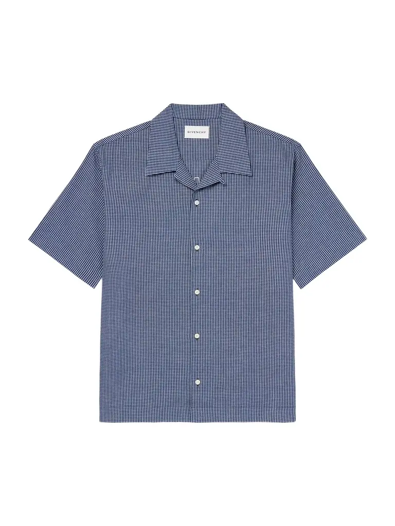 Givenchy Logo-Embroidered Checked Cotton Bowling Shirt - Men