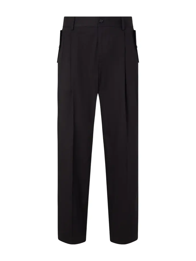 Dolce&Gabbana Pleated Cotton Trousers - Men