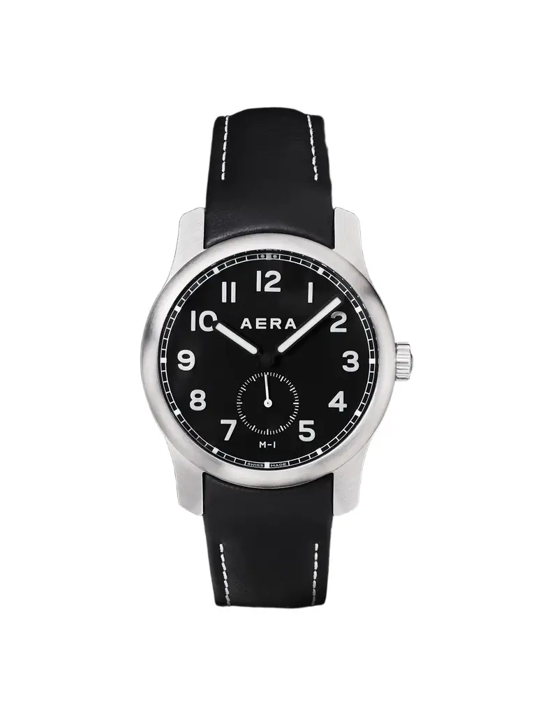 Aera M-1 Field Automatic 39mm Stainless Steel and Suede Watch - Men