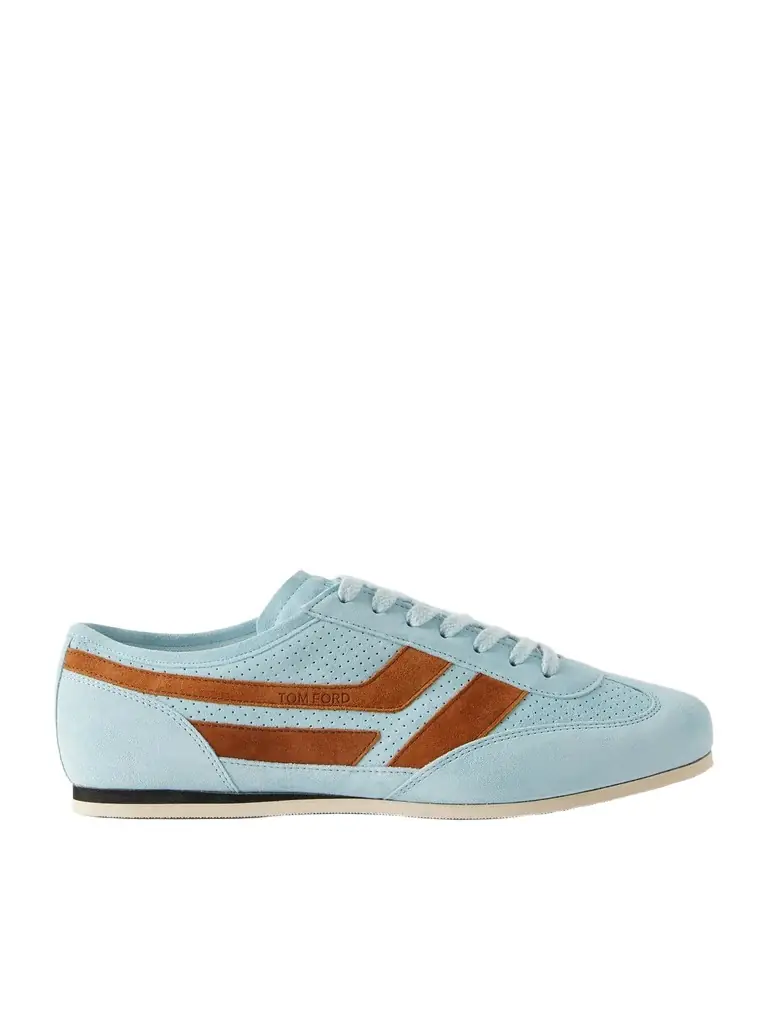 Tom Ford Brook Perforated Suede Sneakers - Men