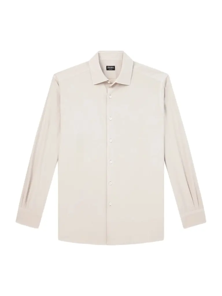 Zegna Garment-Dyed Mulberry Silk Shirt - Men