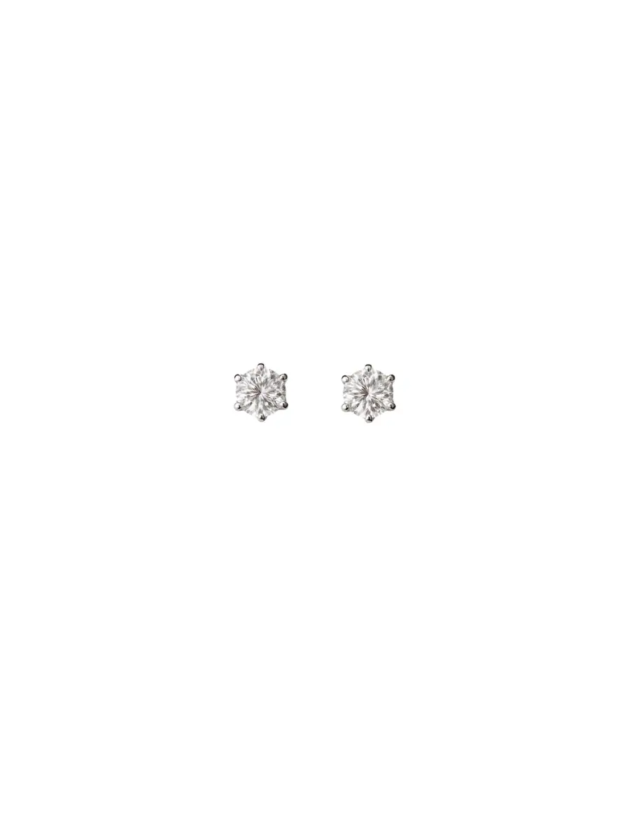 Wish Fine Jewelry 0.55ct Diamond Platinum Dainty Stud Earrings