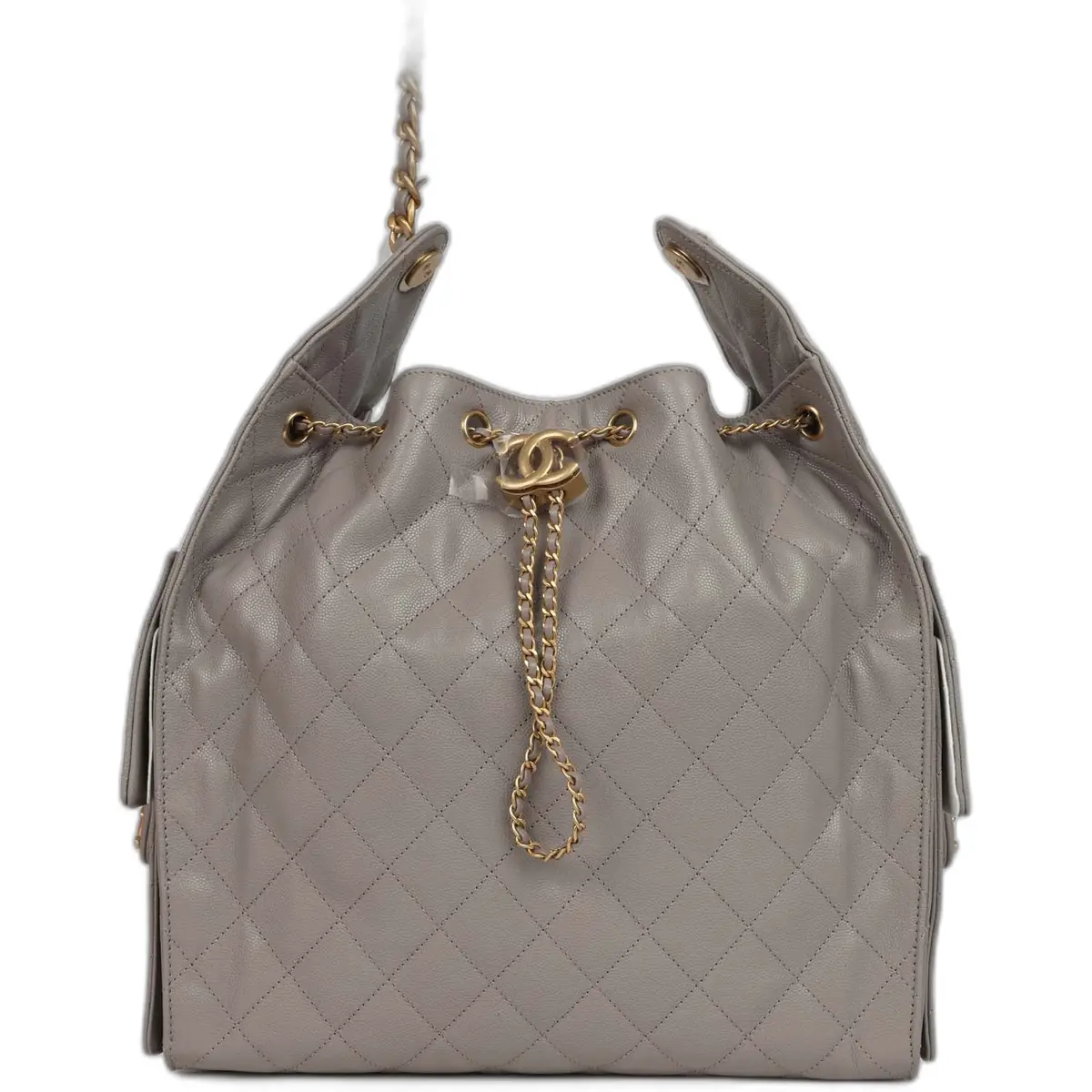 Chanel Chanel Medium 25 Hobo Bag Dark Grey Caviar Antique Gold Hardware