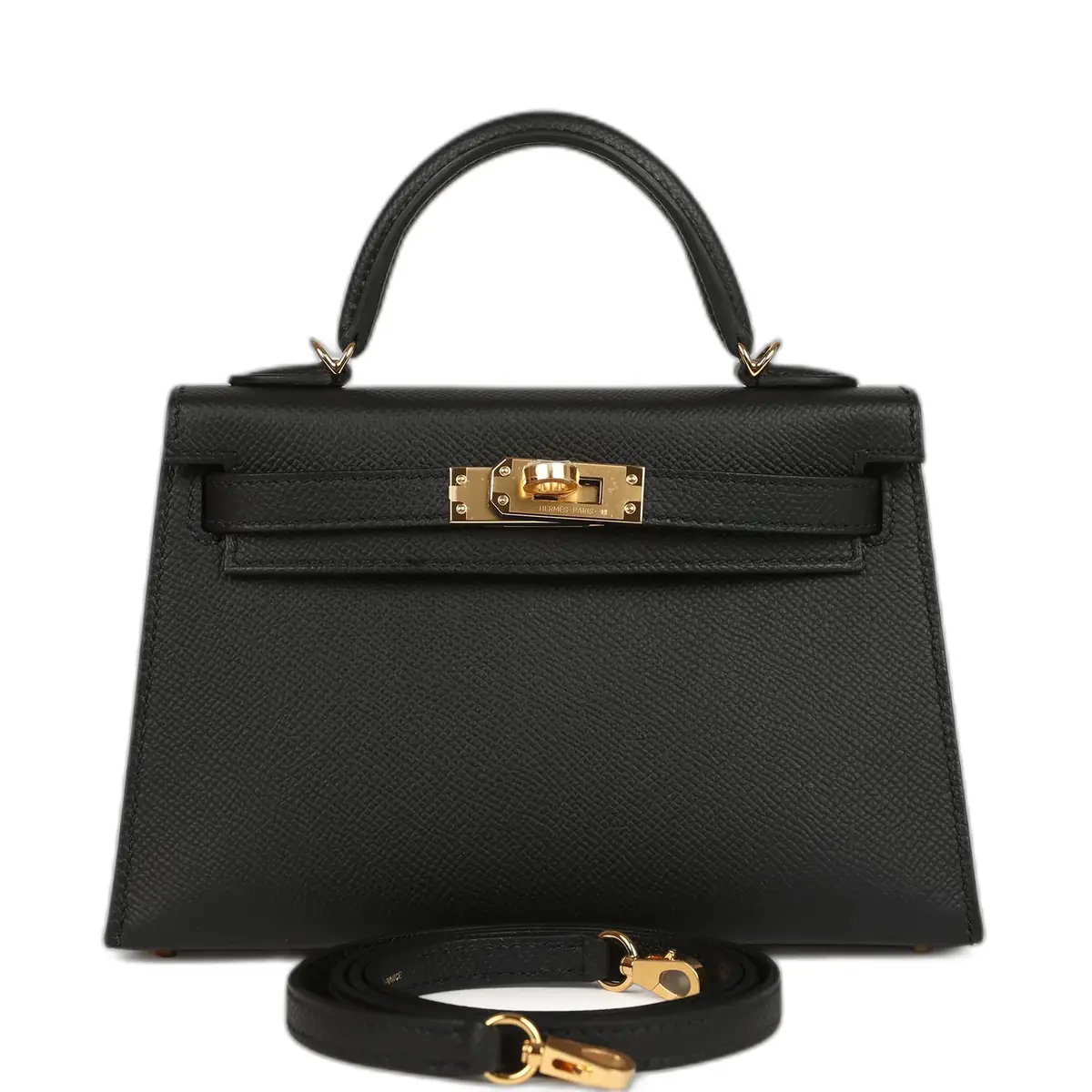 hermes Hermes Kelly Sellier 20 Black Epsom Gold Hardware