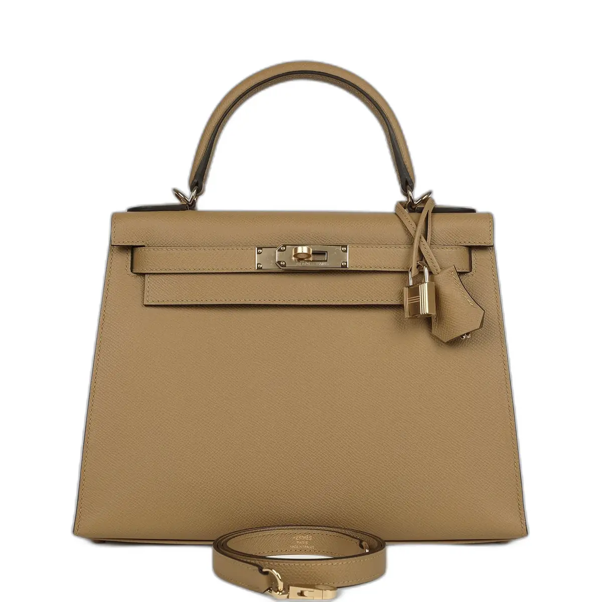 hermes Hermes Kelly Sellier 28 Poussiere Epsom Permabrass Hardware