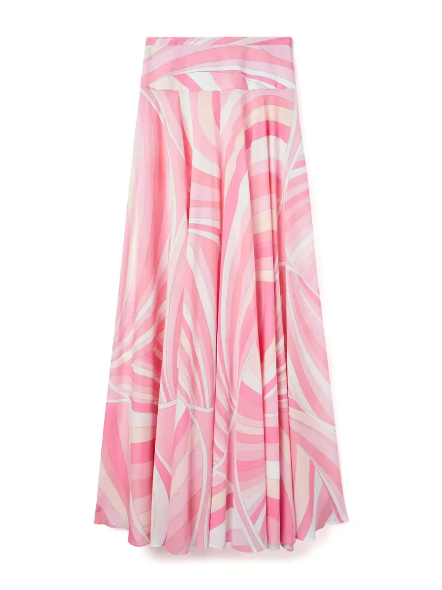 PUCCI Iride-Print Cotton Muslin Maxi Skirt