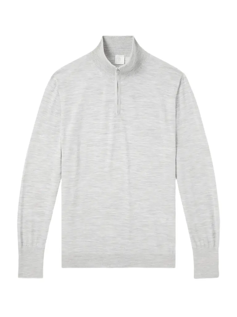 ELEVENTY Wool Half-Zip Sweater - Men