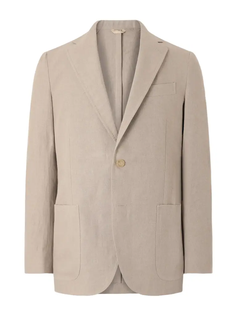 De Petrillo Linen Single-Breasted Blazer - Men