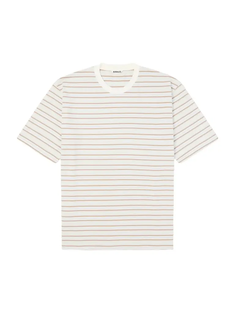 Auralee Striped Cotton-Jersey T-Shirt - Men