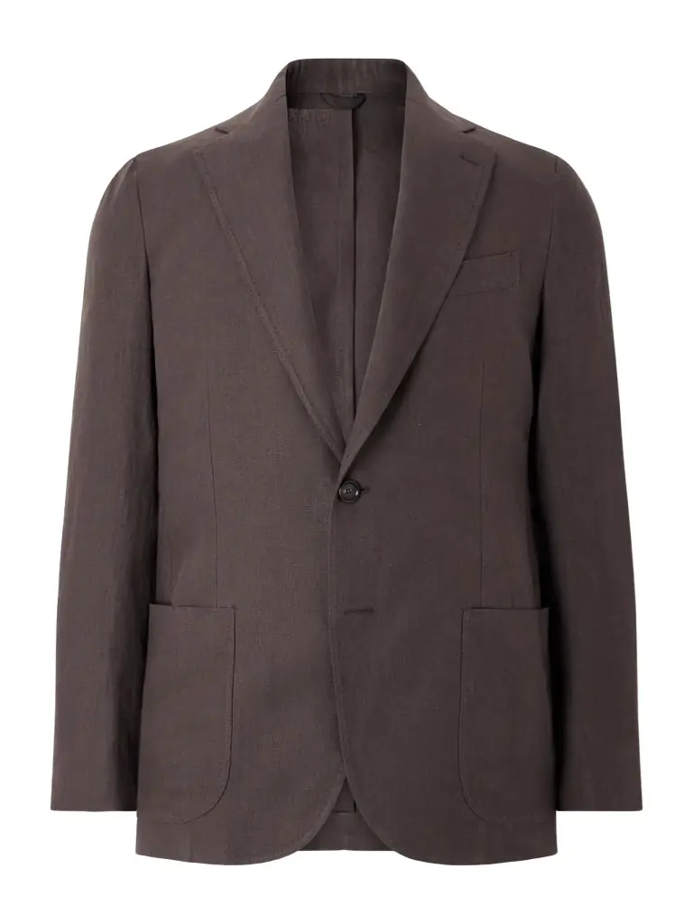 De Petrillo Linen Single-Breasted Blazer - Men