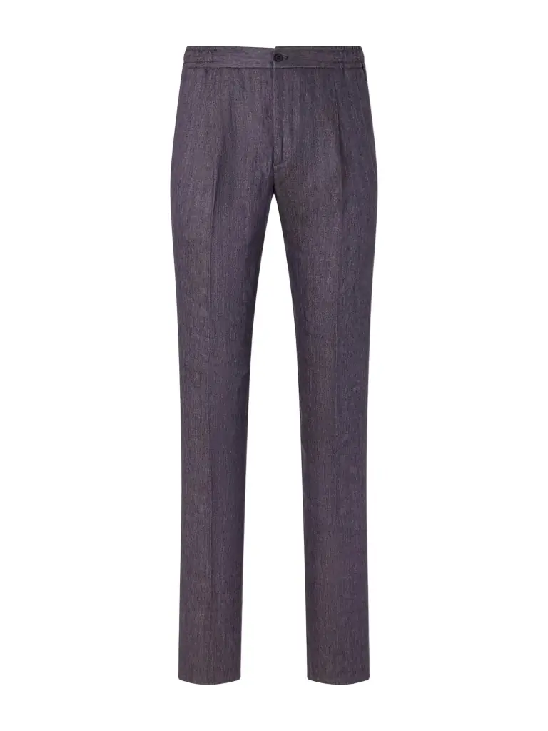 Rubinacci Straight-Leg Linen Trousers - Men
