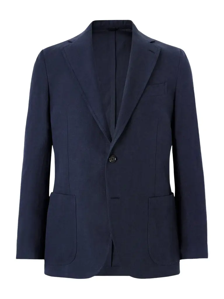De Petrillo Linen Single-Breasted Blazer - Men
