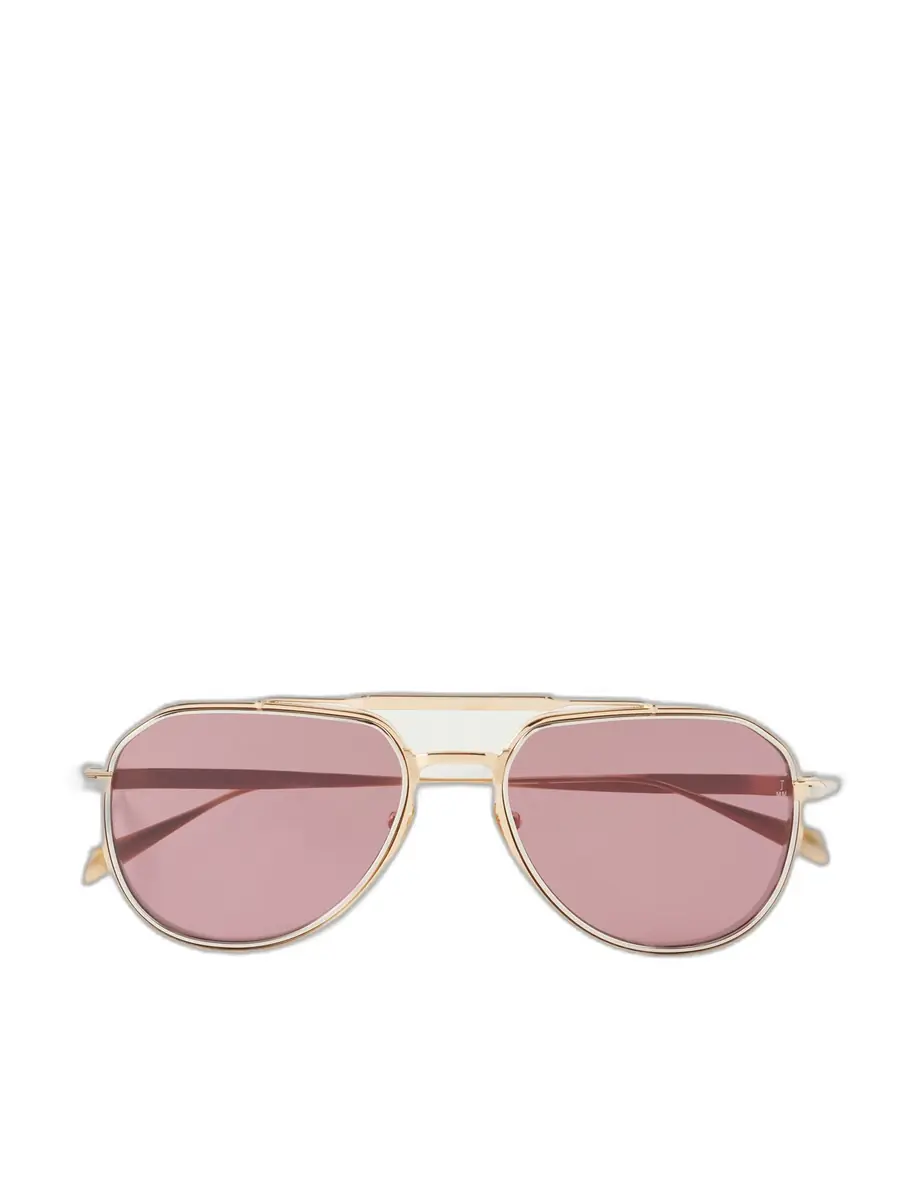 Jacques Marie Mage Commander Aviator-Style Gold-Tone Sunglasses - Men